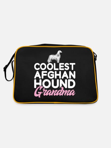 Cadeaux pour les chiens afghans - Sac Retro - noir/or - Dos