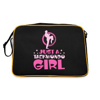 Taekwondo juste une fille de taekwondo - Sac Retro - noir/or - Dos