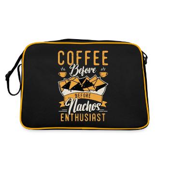 Nachos Enthusiast Coffee Nacho Cheese Coffee Lover - Retro Bag - black/gold - Back