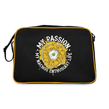 Nacho Enthusiast My Passion My Nachos Food Lover - Retro Bag - black/gold - Back