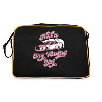 Schrauber Tuning Tuner Just A Car Tuning Girl - Retro Bag - black/gold - Back