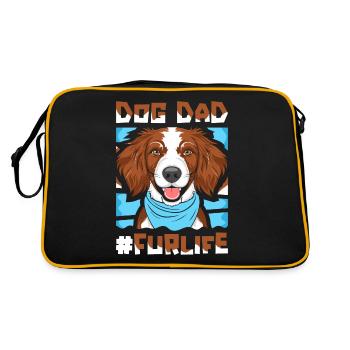 Brittany Épagneul Père Chien Papa Pour La Vie - Sac Retro - noir/or - Dos