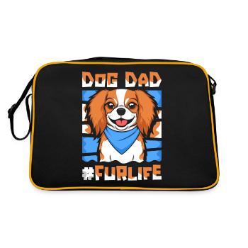 Roi Charles Cavalier Père Chien Papa Pour La Vie - Sac Retro - noir/or - Dos