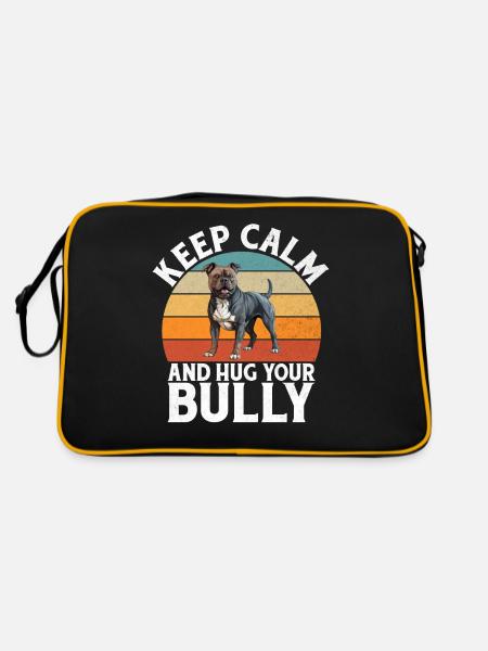 American Bully Gifts - Retro Tasche - Schwarz/Gold