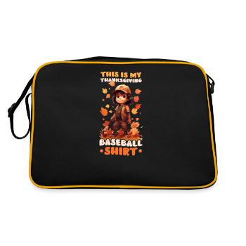 Thanksgiving Baseball Ma tenue de baseball - Sac Retro - noir/or - Dos