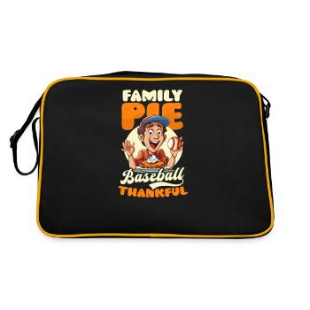 Thanksgiving Baseball Tarte familiale Baseball Thankful - Sac Retro - noir/or - Dos