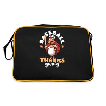 Thanksgiving Baseball Baseball Remerciements - Sac Retro - noir/or - Dos