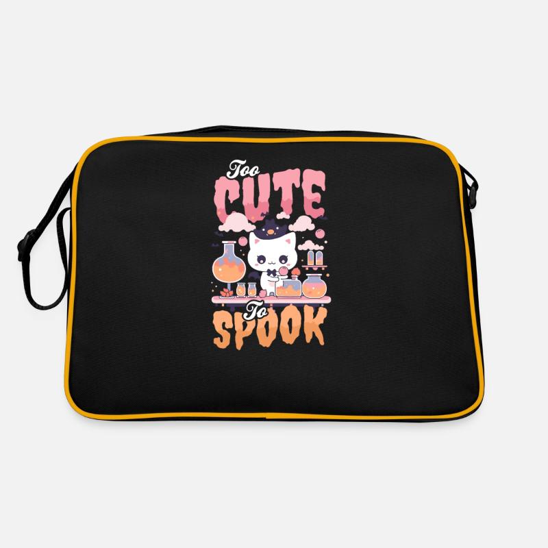 Professeur de chimie d’Halloween Trop mignon pour effrayer le chat Sac Retro