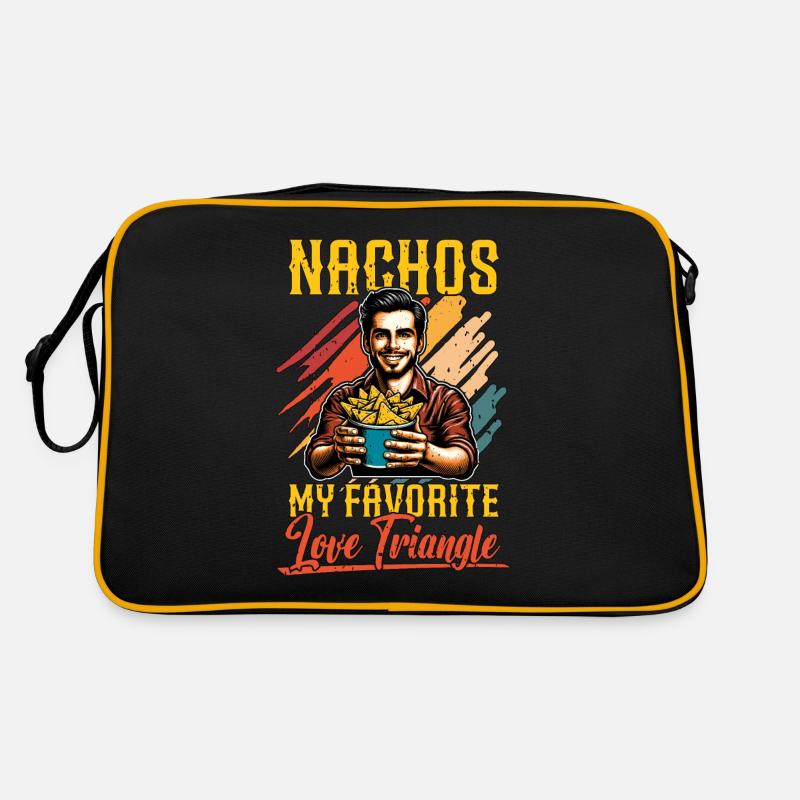 Nachos My Favorite Love Triangle Tortilla Chips Retro Tasche