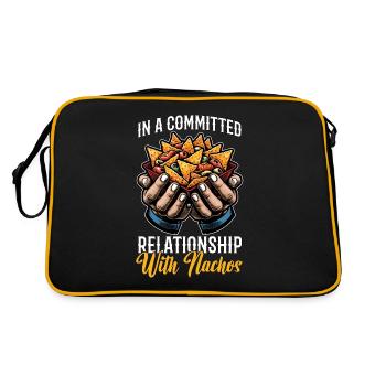 Nachos In a Committed Relationship With Taco Lover - Retro Bag - black/gold - Back