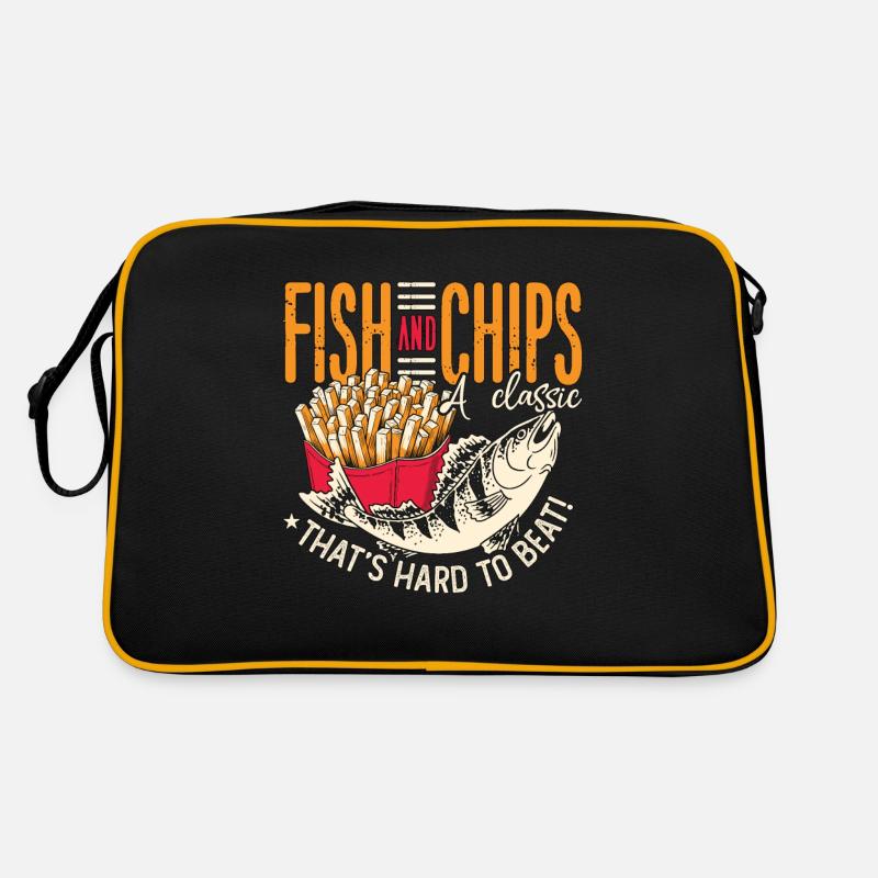 Fish And Chips A Classic That British Delicacy Retro Bag
