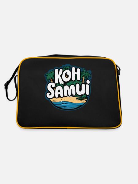 Koh Samui souvenir beach paradise - Retro Bag - black/gold - Back
