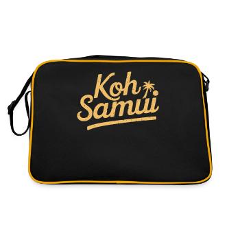 Souvenir de Koh Samui avec motif de palmier - Sac Retro - noir/or - Dos