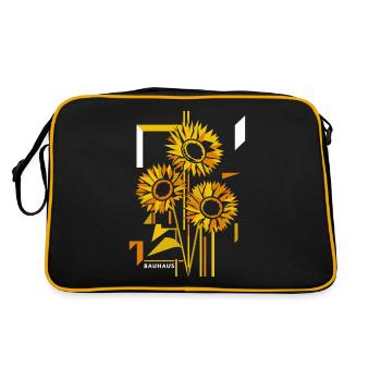 Champ de tournesol Bauhaus Art - Sac Retro - noir/or - Dos