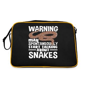 Snake Warning Talks About Snakes - Retro Bag - black/gold - Back
