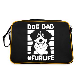 Bouvier Bernois Chien Papa Pour La Vie - Sac Retro - noir/or - Dos