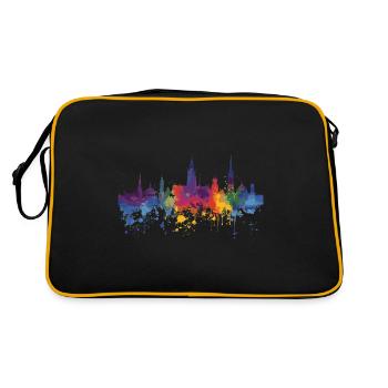 Rüsselsheim am Main - Retro Tasche - Schwarz/Gold - Hinten
