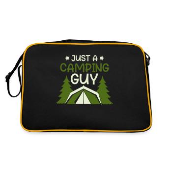 Tent Camping Camping Just A Camping Guy - Retro Bag - black/gold - Back