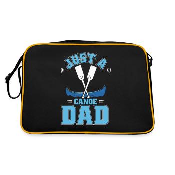 Kanu Kanute Just A Canoe Dad - Retro Tasche - Schwarz/Gold - Hinten