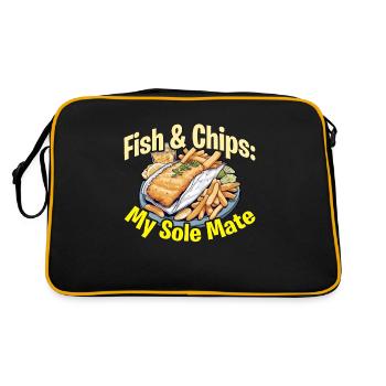 Fish & Chips My Sole Mate British Street Food - Retro Bag - black/gold - Back