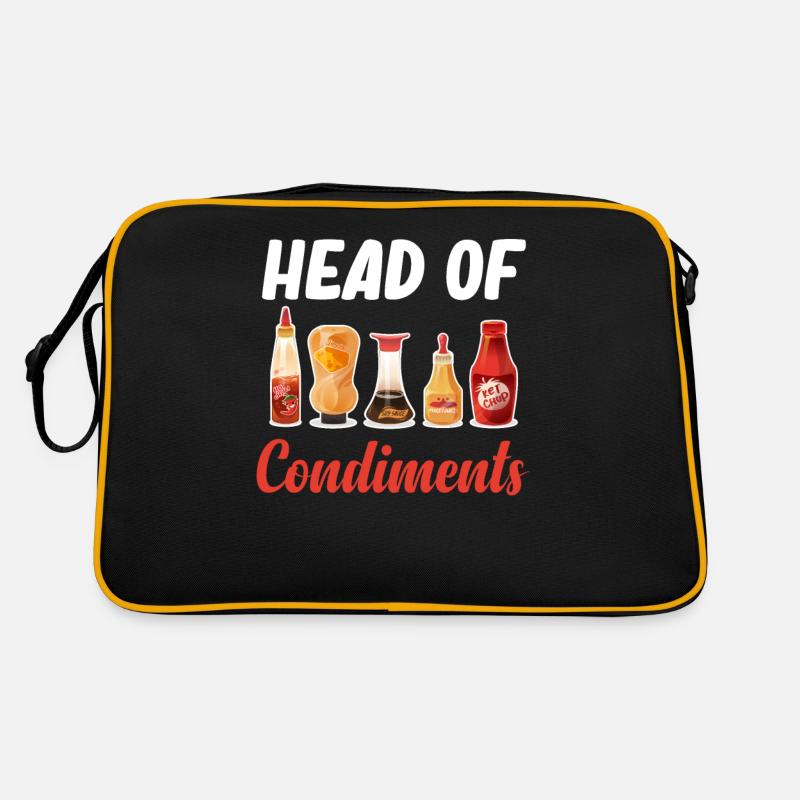 Tête De Condiments Drôle Moutarde Épicée Sac Retro