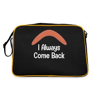 I keep coming back, funnier - Retro Bag - black/gold - Back