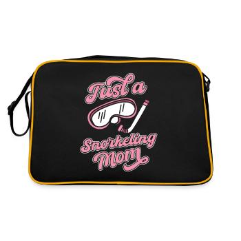 Schnorcheln : juste une maman plongeuse en apnée - Sac Retro - noir/or - Dos