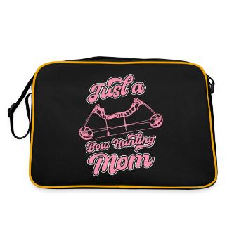 Bow Hunting Bow Hunters Just A Bow Hunting Mom - Retro Bag - black/gold - Back