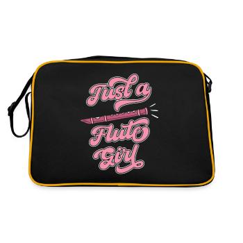 Flötist Flöte Just A Flute Girl - Sac Retro - noir/or - Dos