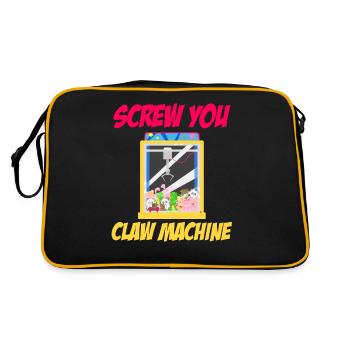 Screw You Claw Machine Lover Vending Amusement - Retro Tasche - Schwarz/Gold - Hinten
