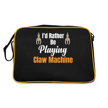 „i’d Rather Be Playing Claw Machine Vending - Retro Tasche - Schwarz/Gold - Hinten