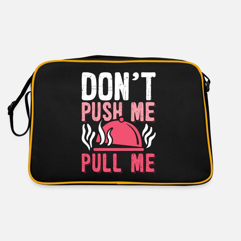 Pulled Pork BBQ Don't Push Me Pull Me BBQ Lover Retro Tasche