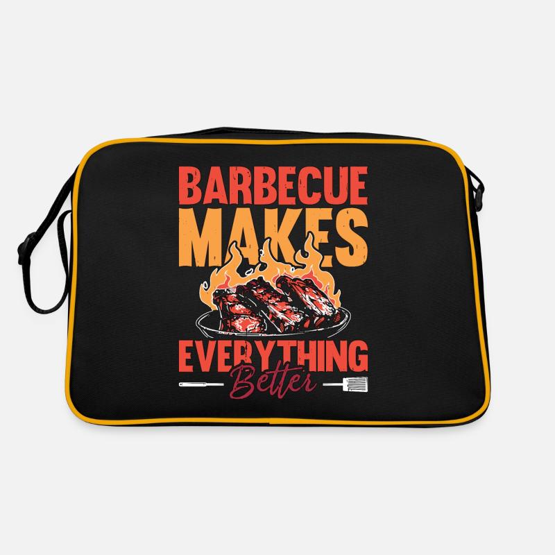 Pulled Pork BBQ Barbecue Makes Grilled Meat Lover Retro Bag
