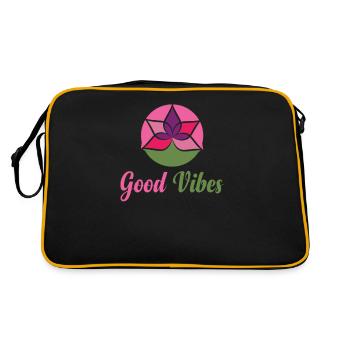 Chakra Healing Buddhist Hypnosis - Retro Tasche - Schwarz/Gold - Hinten