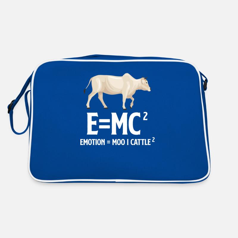 E=mc Emotion = Moo X Cattle Farmer Ranchero Retro Tasche
