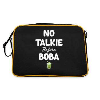 Kein Talkie Vor Boba Bubble Japanische - Retro Tasche - Schwarz/Gold - Hinten