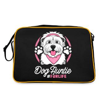 Berger anglais Old English Bobtail - Sac Retro - noir/or - Dos