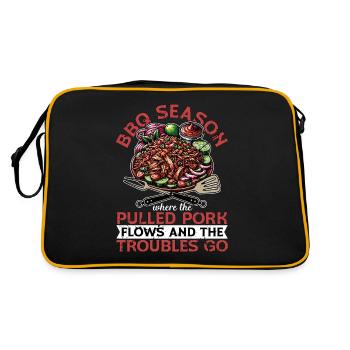 Pulled Pork BBQ Season Where The Pulled Grilling - Retro Bag - black/gold - Back