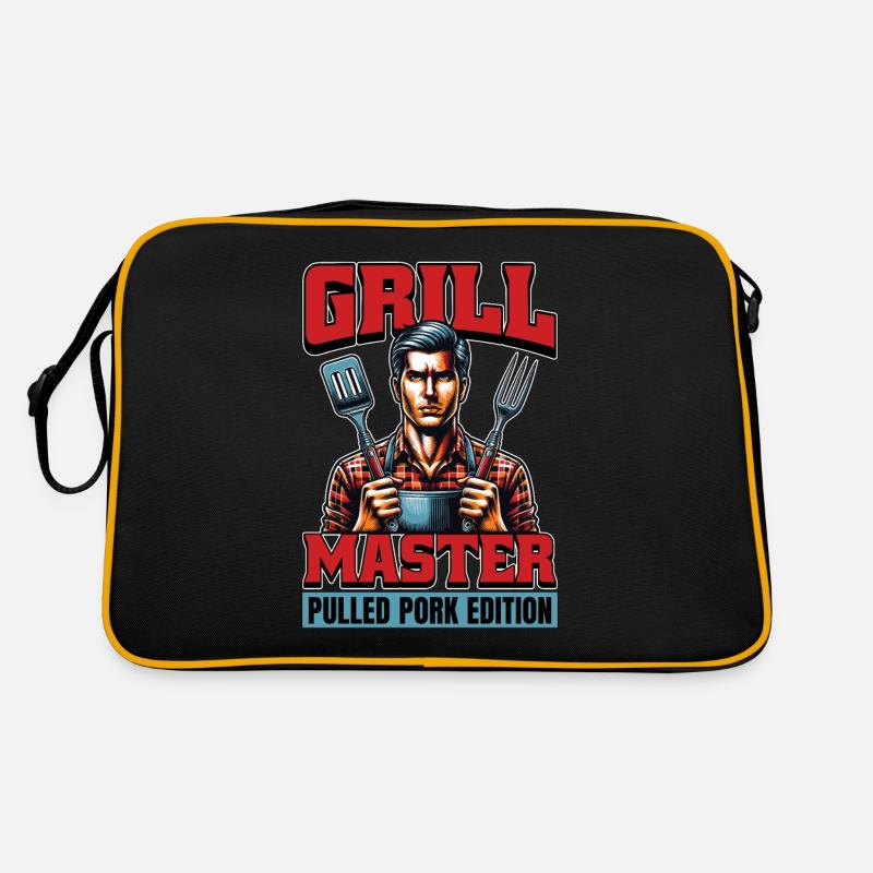Pulled Pork BBQ Grill Master Pulled Barbecue Lover Retro Tasche