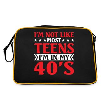 I'm Not Like Most Teens I'm In My 40's 6 - Retro Bag - black/gold - Back
