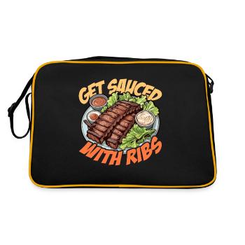 Ribs Barbecue Get Sauced With Ribs Meat Lover - Retro Bag - black/gold - Back
