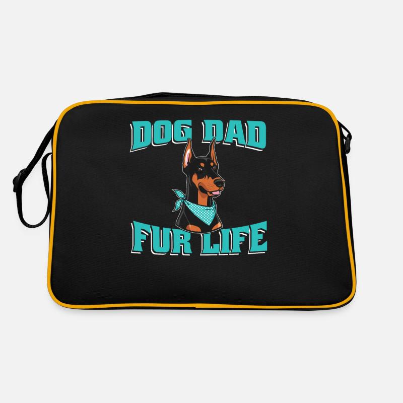 Doberman Dog Dad For Life Sac Retro