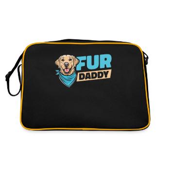 Chien Labrador Papa Pour Papa - Sac Retro - noir/or - Dos