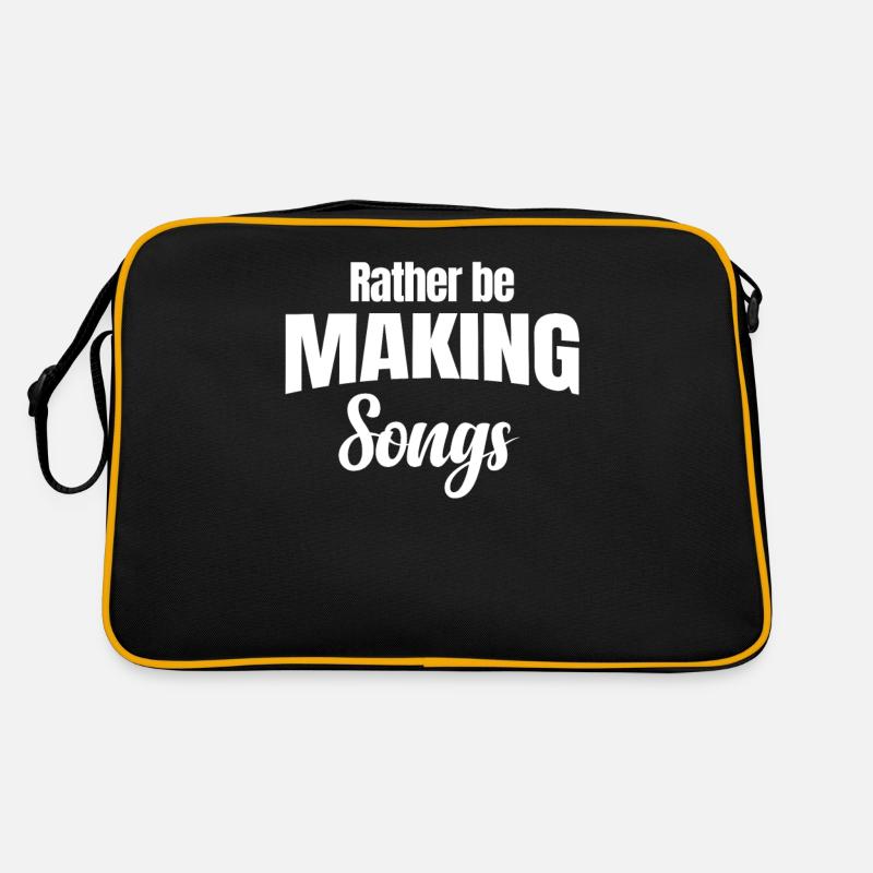 Lieber Lieder Machen, Karaoke, Gitarrist, Chor, - Retro Tasche - Schwarz/Gold