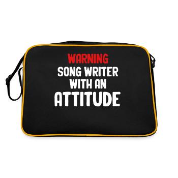 Songwriter Attitude Warning - Retro Bag - black/gold - Back
