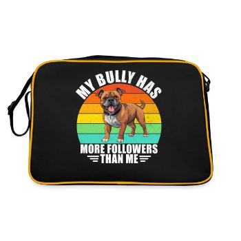 Cadeaux American Bully - Sac Retro - noir/or - Dos