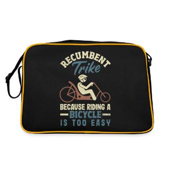 Funny Bike Sport Cyclisme Vélo couché - Sac Retro - noir/or - Dos