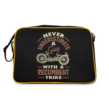 Funny Bike Sport Cyclisme Vélo couché - Sac Retro - noir/or - Dos