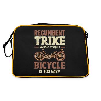 Funny Bike Sport Cyclisme Vélo couché - Sac Retro - noir/or - Dos