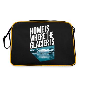 La maison est là où se trouve le glacier - Iceland Souvenir - Sac Retro - noir/or - Dos